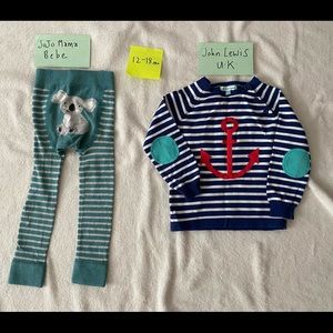John Lewis striped anchor sweater / jumper